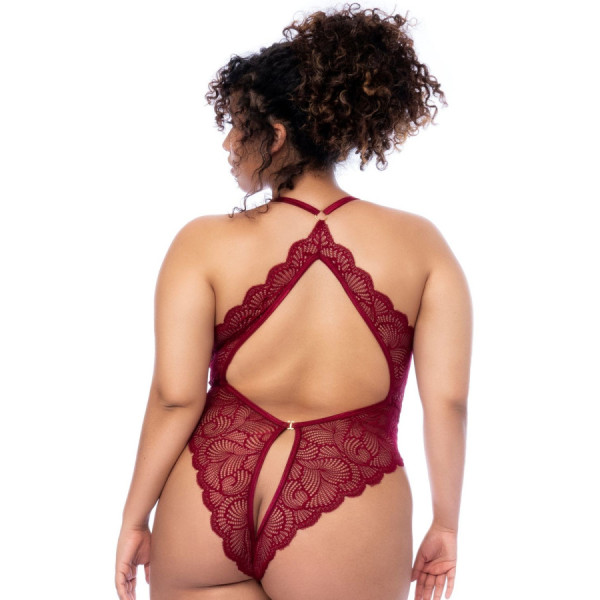 Body grande taille couleur framboise 